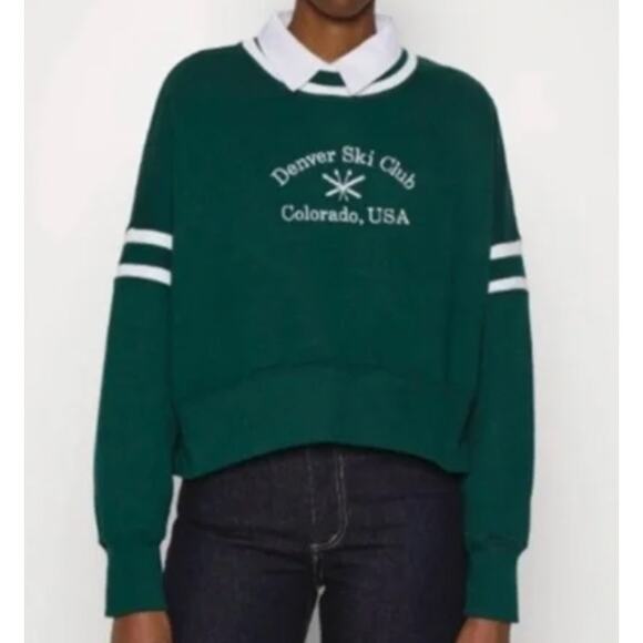 Abercrombie & Fitch green denver ski club crewneck - Picture 1 of 1